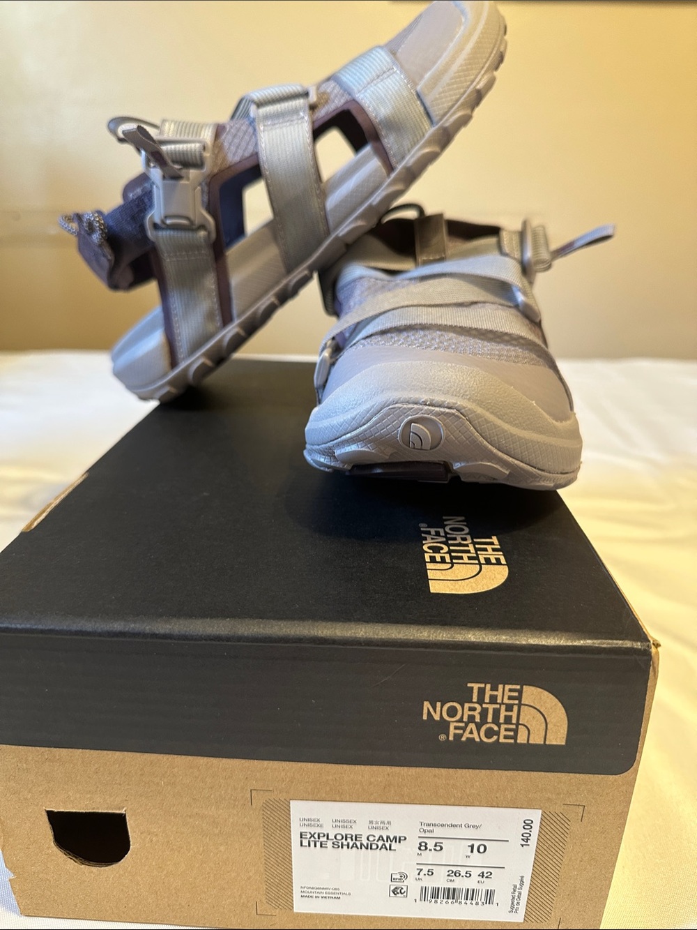 The North Face Transcendence Gray Men's Sandal - Strapped Outdoor Shoe